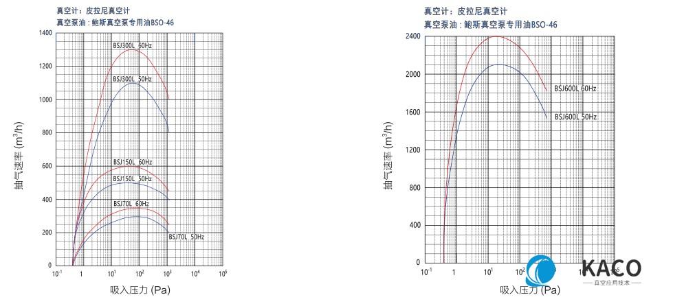 鮑斯真空泵(bèng)羅茨式真空泵BSJ300L抽速曲線圖