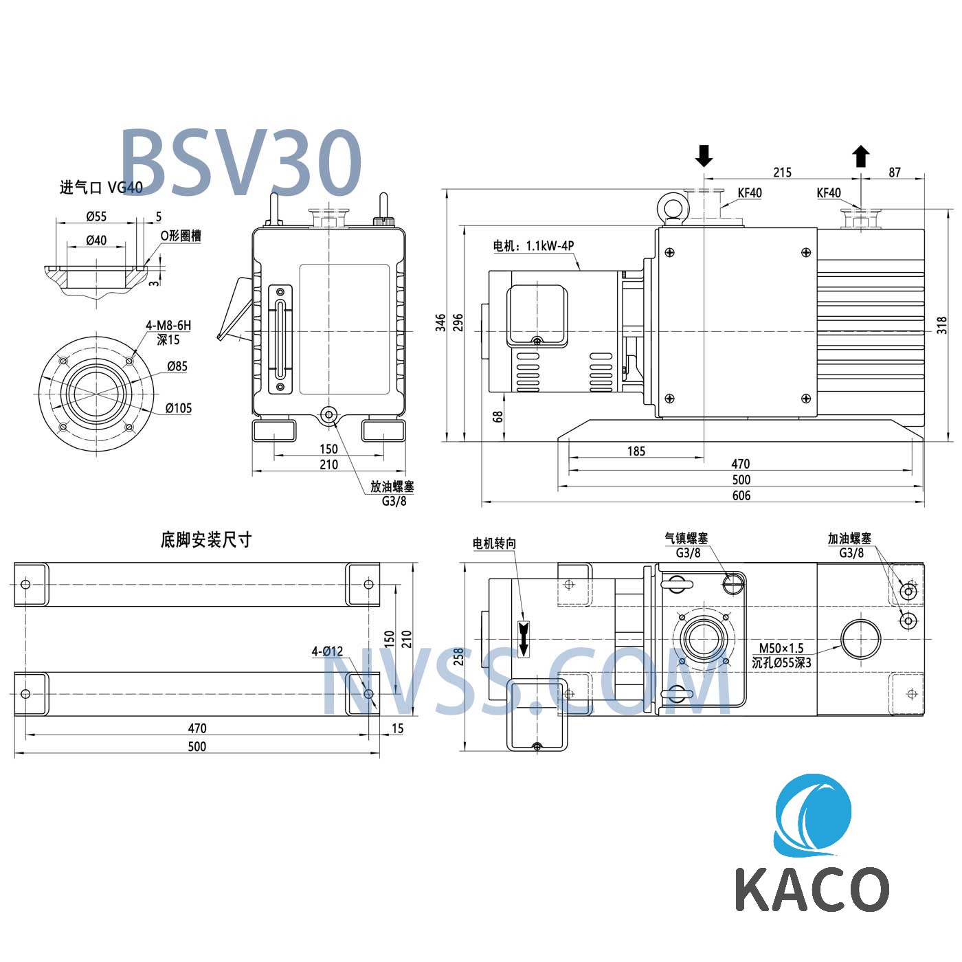 鮑（bào）斯BSV30安裝尺寸圖紙